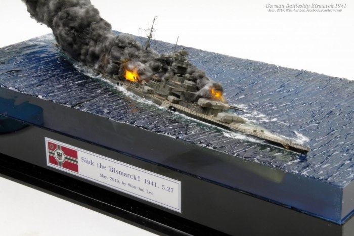 Бисмарк 1/700 диорама