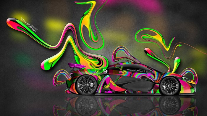 Яркие цвета автомобилей