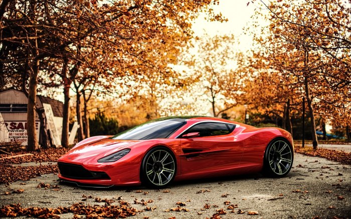 Aston Martin красный