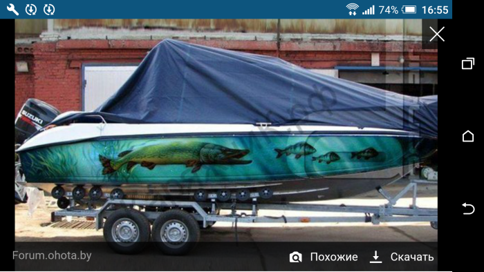 Аэрография на катерах и лодках