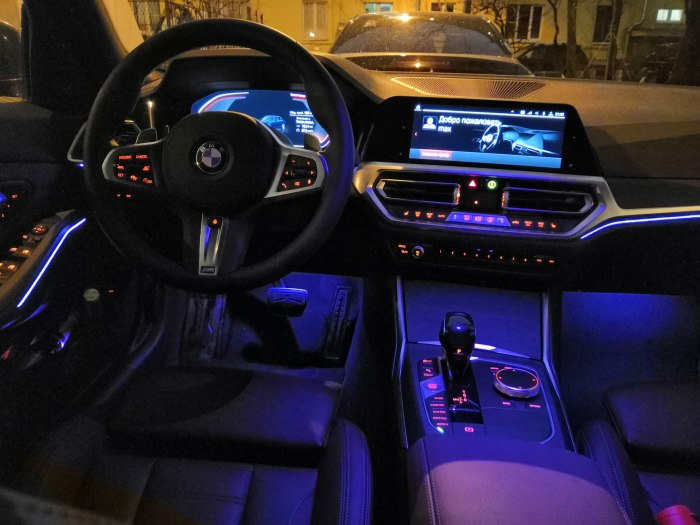 BMW g30 ночной салон