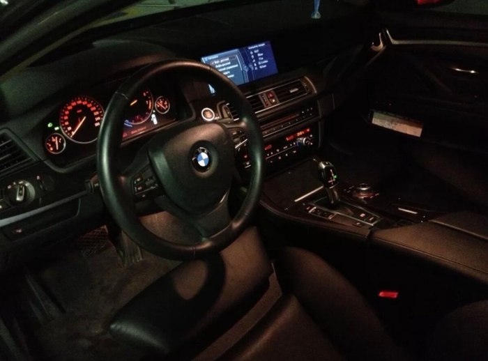 BMW 5 f10 салон черный