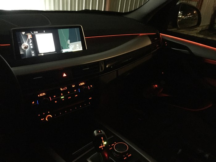 BMW x5 f15 подсветка салона