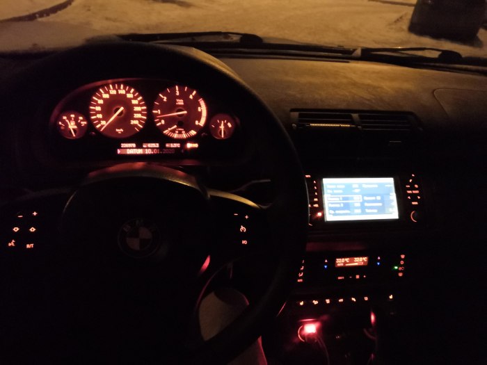 BMW x5 e53 салон ночью