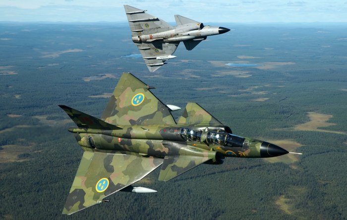 Боевой самолет Сааб 37 Вигген