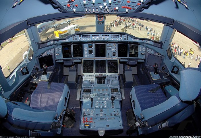 Airbus a380 кабина пилота