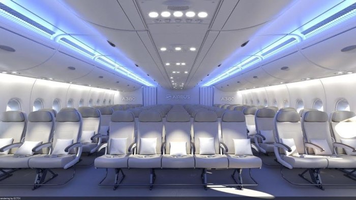 Самолет а380 салон