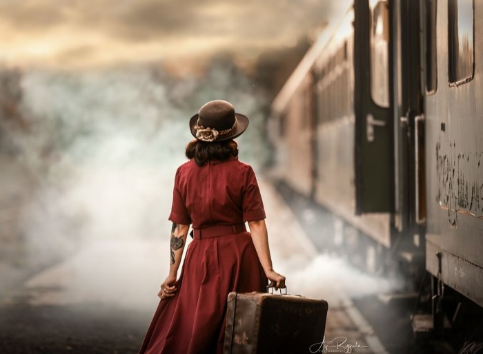 Фотосессия в ретро поезде