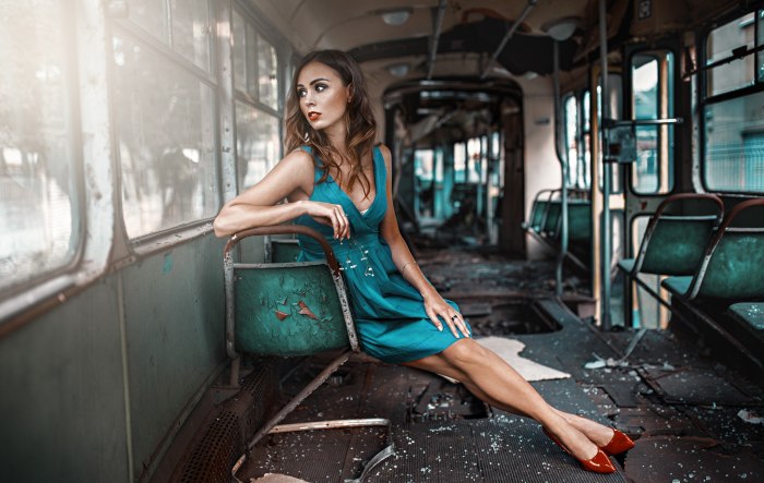 Фотосессия в трамвае