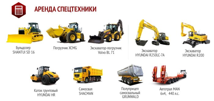 Виды строительной техники