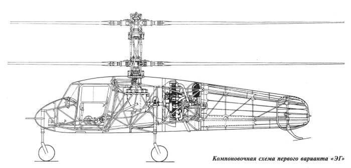 Компоновочная схема вертолета ми 4