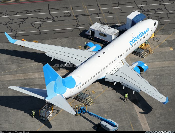 Самолёт авиакомпании победа Боинг 737-800