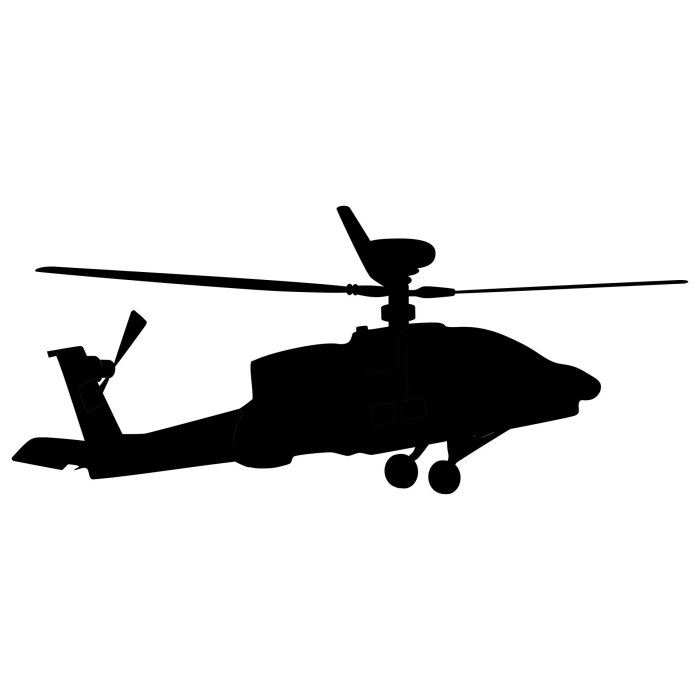 Силуэт вертолета ми-8