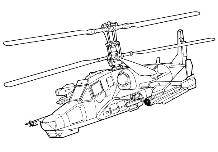 Вертолёт ка-52 Аллигатор раскраска