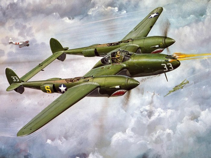 Lockheed p-38 Lightning ww2 арт