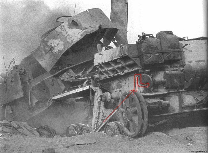 Подбитый немецкий танк 1941