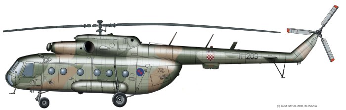 Вертолет ми-8 сбоку
