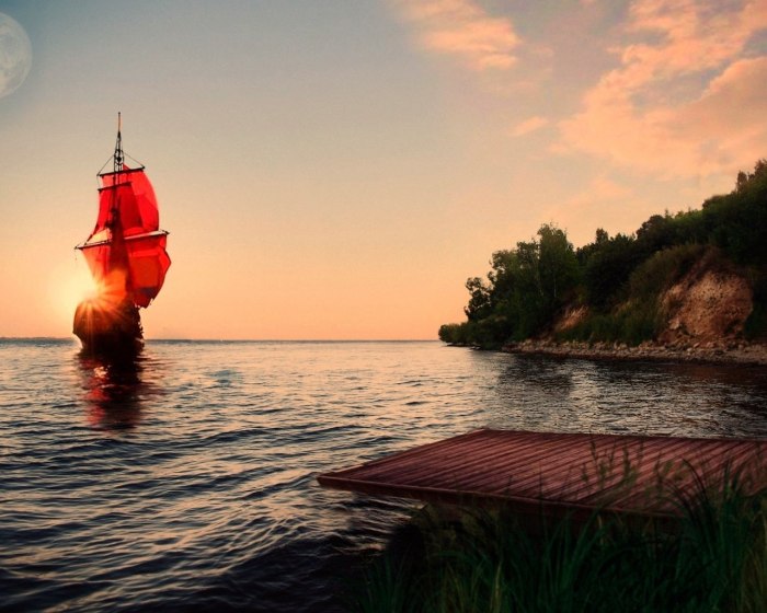 Грин Алые паруса море корабль