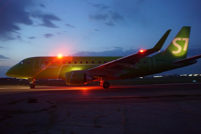 S7 a320 ночью