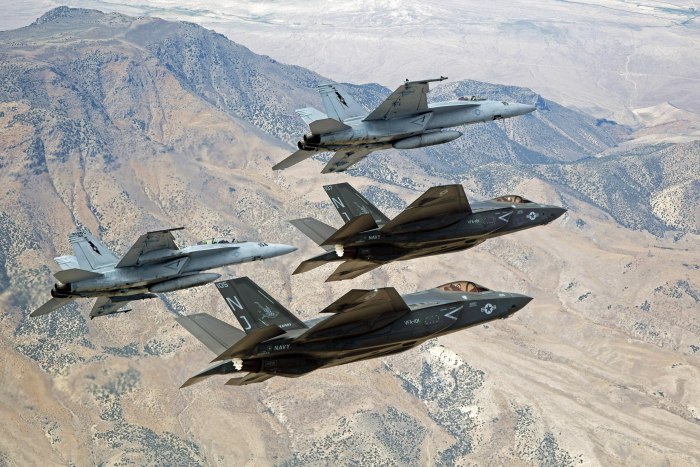 Авиация США F-22 F-18 F-16