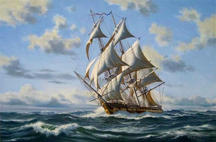 Парусник корабль Марк Твен
