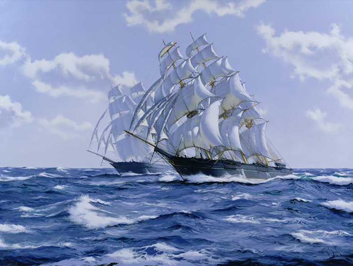 Художник маринист James Brereton