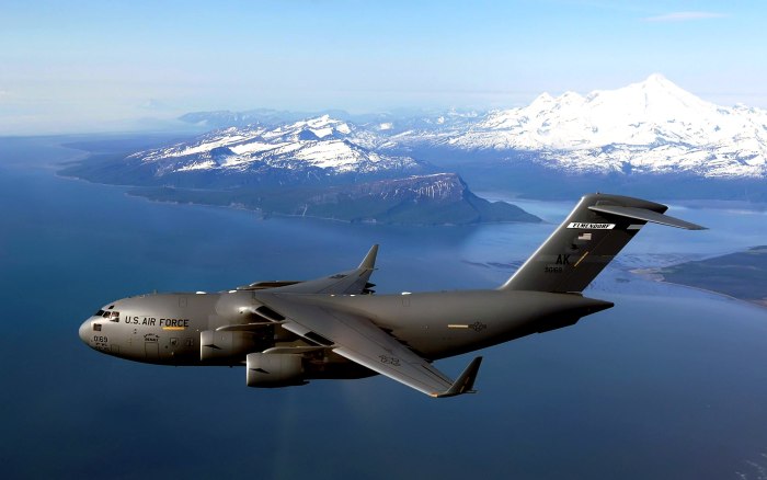 Самолёт ВВС США C-17a Globemaster III.