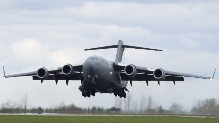 Самолёт ВВС США C-17a Globemaster III.