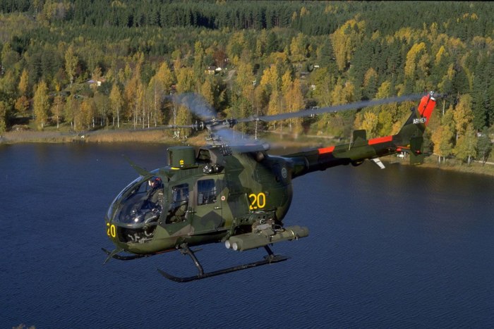 Швеции вертолет bo 105