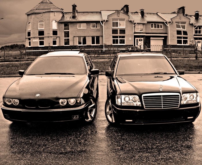 БМВ е38 и Мерседес w140
