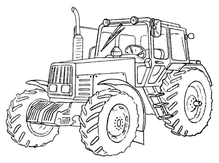 Раскраска трактор МТЗ 1221