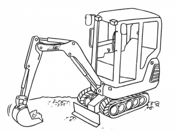 Трактор с гидромолотом JCB раскраска
