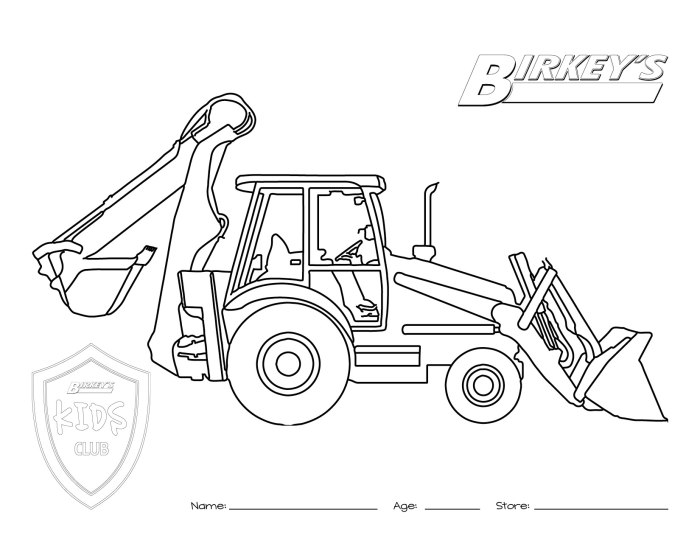 Трактор JCB раскраска