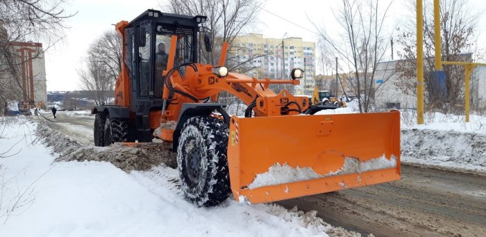Грейдер зимой