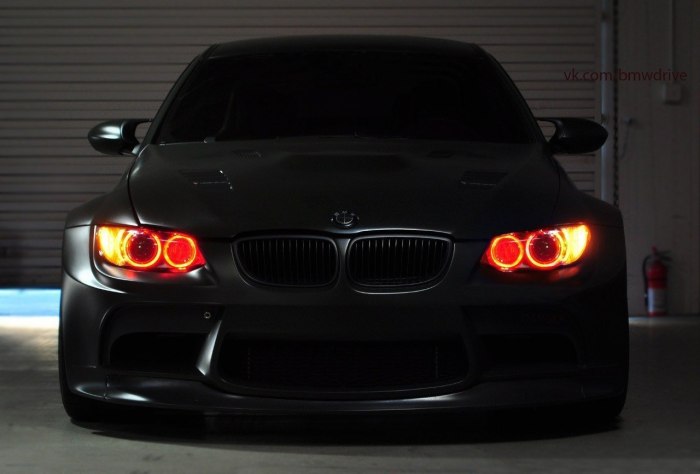 BMW e39 черная ангельские глазки