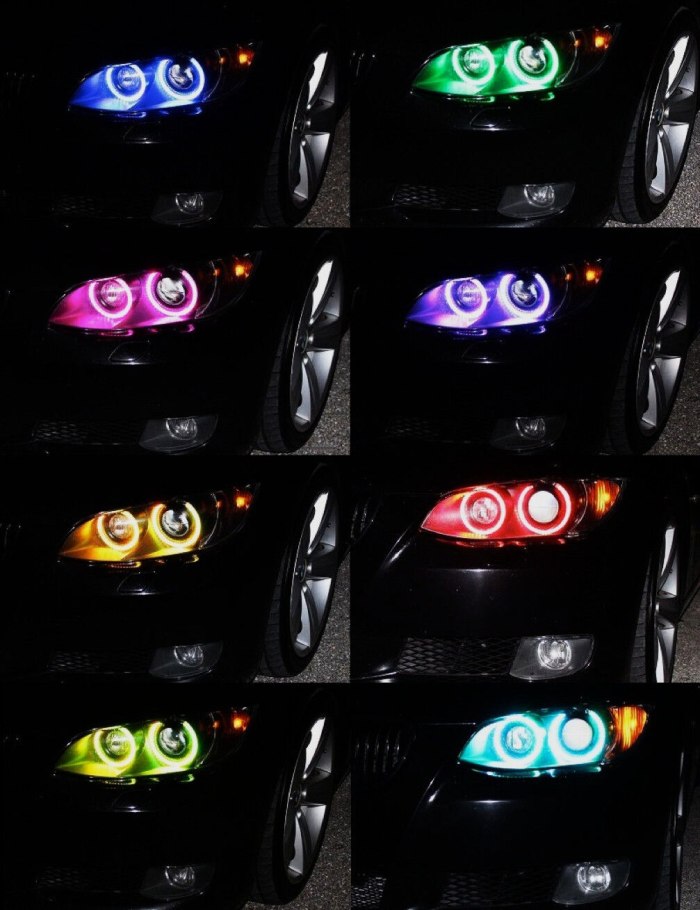 BMW e60 ангельские глазки led lampochka