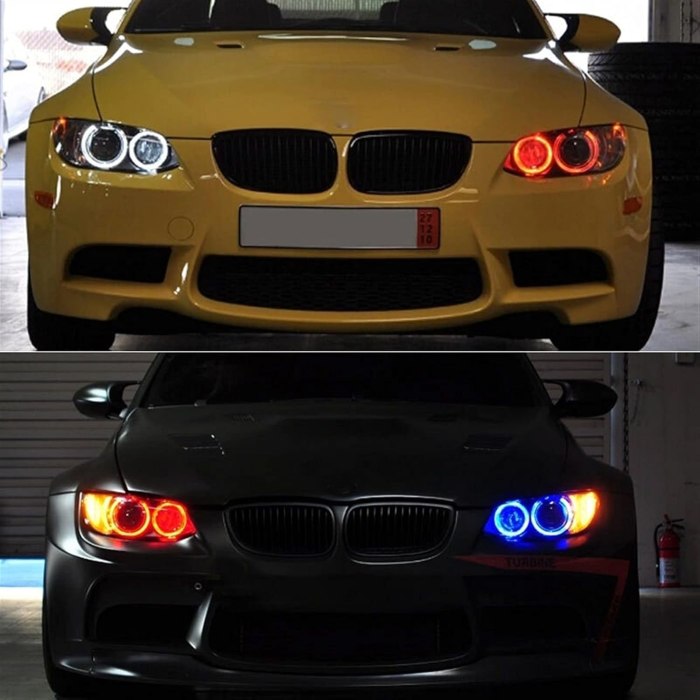 BMW e92 ангельские глазки желтые