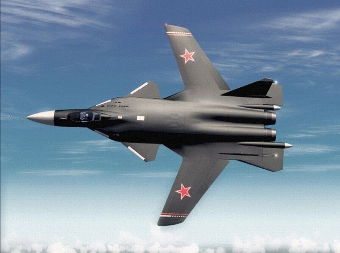 Самолет с обратной стреловидностью крыла Су-47