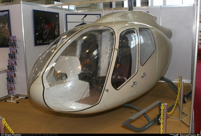 Многоцелевого пятиместного вертолета ап-55.