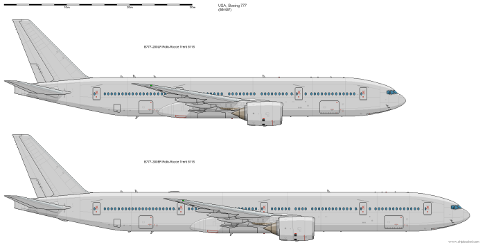 Боинг 777 300 er чертеж