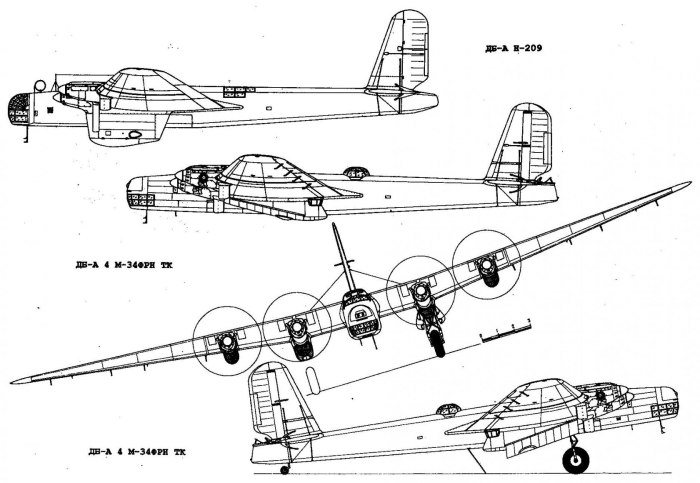 ДБ-3 бомбардировщик чертежи