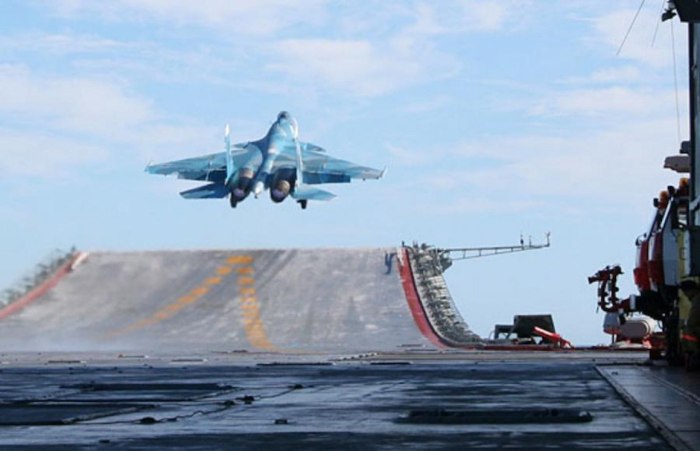 Су-33 взлет с авианосца