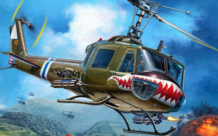 Вертолет uh-1 Хьюи во Вьетнаме