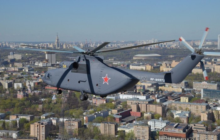 Вертолет сверху ми26