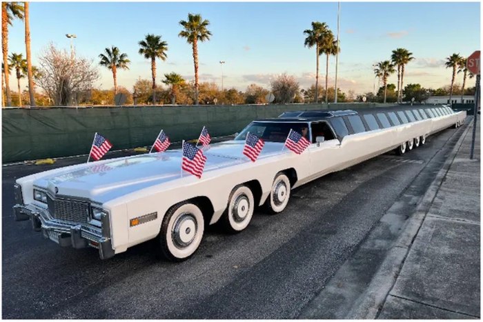 Cadillac Eldorado 1976 самый длинный лимузин