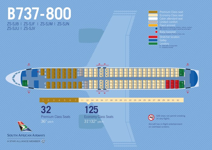 Схема мест у окна в самолете Боинг 737
