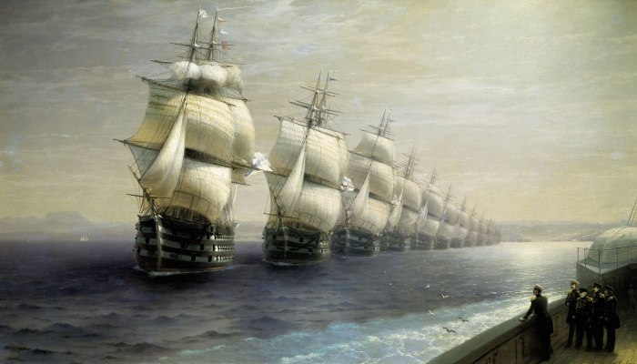 Смотр Черноморского флота в 1849 году (1886)