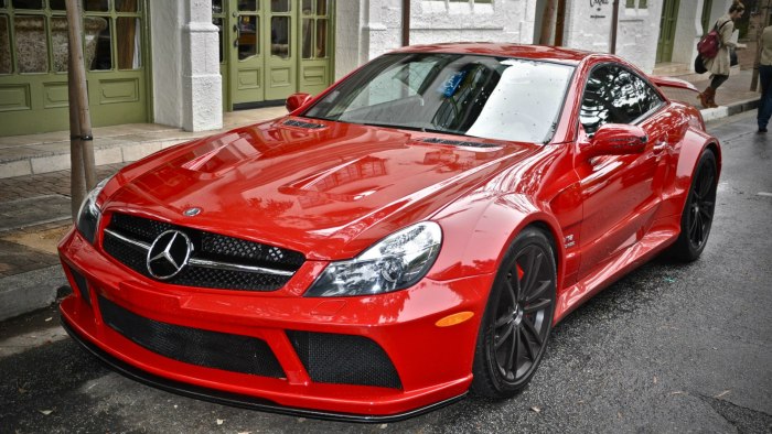 Мерседес sl55 AMG красный