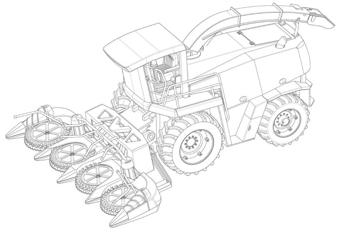Раскраска комбайн CLAAS