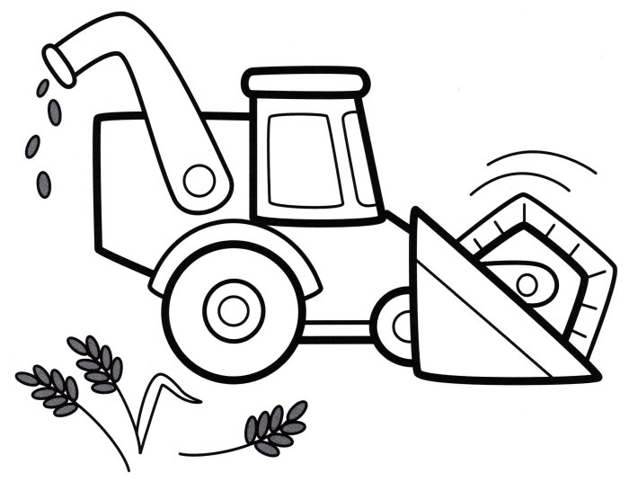 Комбайн John Deere раскраска